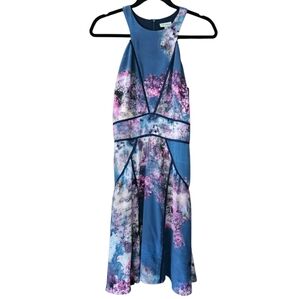 Blue and Purple Sleeveless Dress